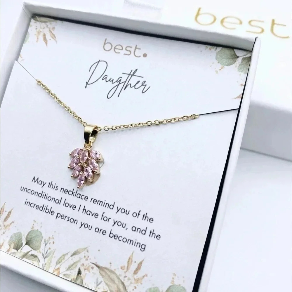 Necklace with message to daughter